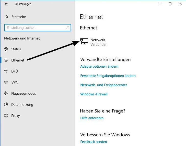 Die Netzwerkeinstellungen sind in der Einstellungs-App zu finden. (Joos / Microsoft)