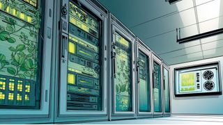 Damit die Kosten angesichts ständig wachsender Datenmengen nicht immer weiter ansteigen, wird nach neuen Möglichkeiten gesucht, Storage stromsparender und damit günstiger zu machen. (Bild: Midjourney / KI-generiert)