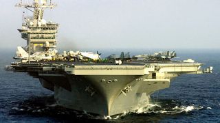 Sea power, powered by the sea? The US Navy has patented a process to generate precursors for synthetic fuels from sea water. (US Navy (Public Domain))