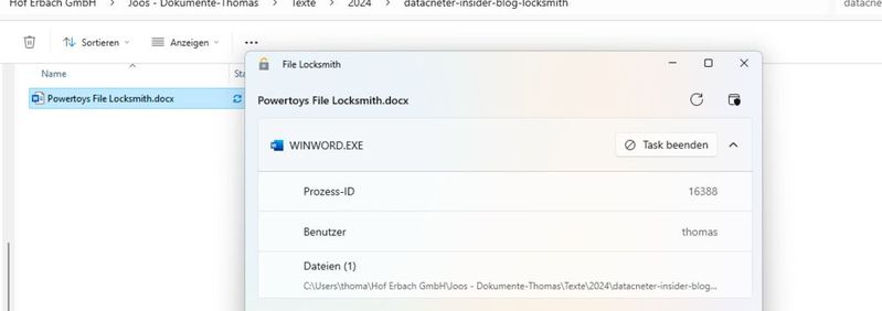 „Locksmith“ ist ein Tool aus der „Powertoys“-Sammlung von Microsoft. (Bild:  Thomas Joos)