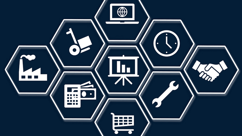 Ein ERP-System bündelt und steuert zentrale Geschäftsprozesse in einer gemeinsamen Software. Dazu gehören beispielsweise Einkauf, Lager, Produktion, Vertrieb, Finanzen und Personalwesen.(Bild:  Tumisu /  Pixabay)