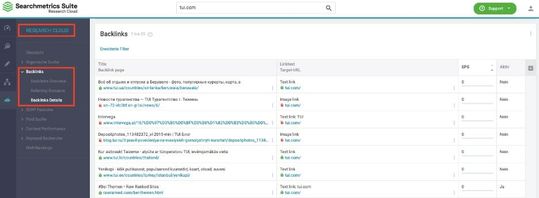 (Die Research Cloud von Searchmetrics zeigt zahlreiche Daten zum Backlink-Profil von Webseiten an. (Bild: Hurra.com))