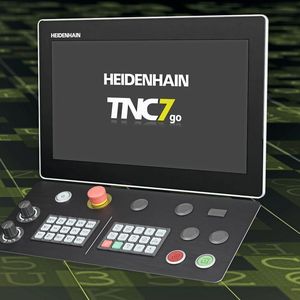 La nouvelle TNC7 go de Heidenhain : une commande paraxiale dernière génération intuitive, spécialement pensée pour la formation, et la modernisation des machines.(Source :  Heidenhain)