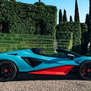 Käufer des Fenomeno Roadster sollten sturmfest sein, denn ein Dach ist hier nicht vorgesehen.(Bild:  Lamborghini)