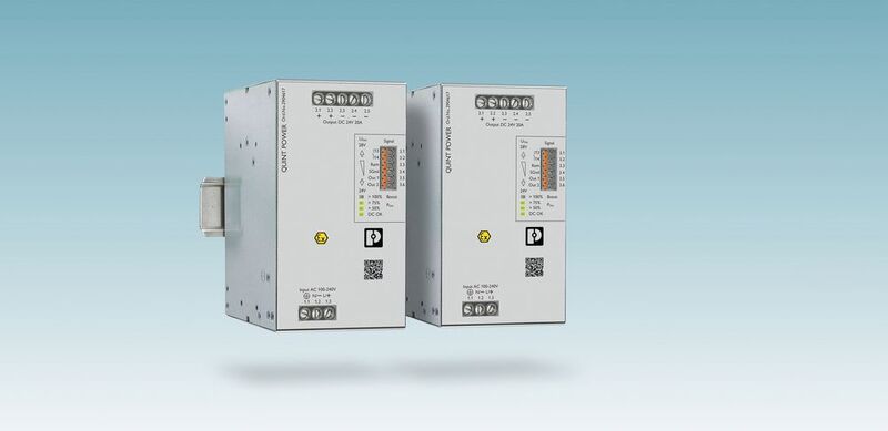 Integrated redundancy: the Quint Power Plus version offers great potential for saving space and costs in the system thanks to the integrated decoupling Mosfet. (Phoenix Contact)