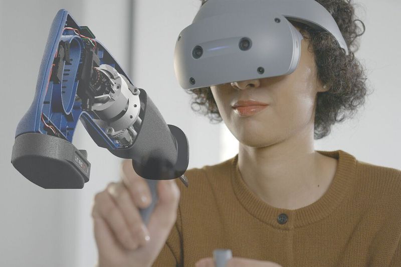 Siemens hat eine Partnerschaft mit Sony auf der CES angekündigt. Die beiden Unternehmen wollen Siemens Xcelerator mit Sonys XR-Headset kombinieren. Nutzer sollen so intuitiver mit 3D-Objekten interagieren können.  (Bild: Siemens)