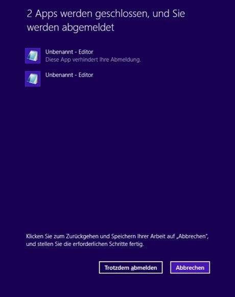 Bild 5: Der Blocked Shutdown Resolver lässt sich unterdrücken (Elbacom)