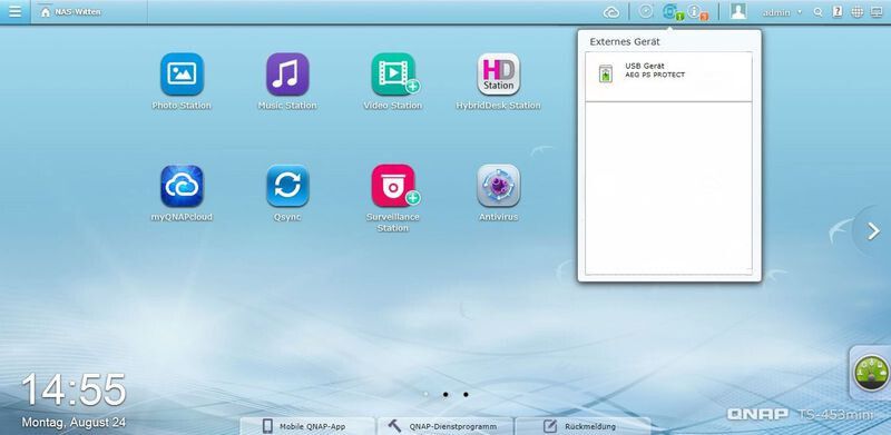 US- Erkennung an Qnap NAS (Bild: AEG PS)
