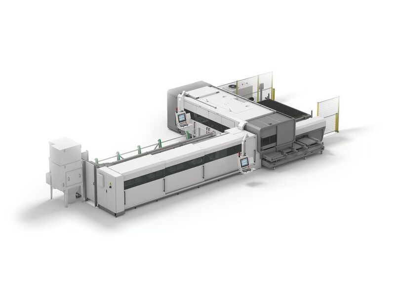BLM zeigt seine neue Kombimaschine LC5 für das Laserschneiden von Blechen und Rohren auf der Blechexpo 2015. (Bild: BLM)