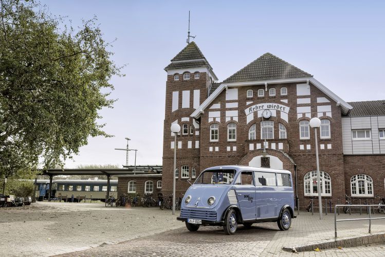 Der von Audi Tradition restaurierte DKW-Elektro-Schnellaster transportierte bis Ende der siebziger Jahre Feriengäste und deren Gepäck.  (Foto: Audi AG)