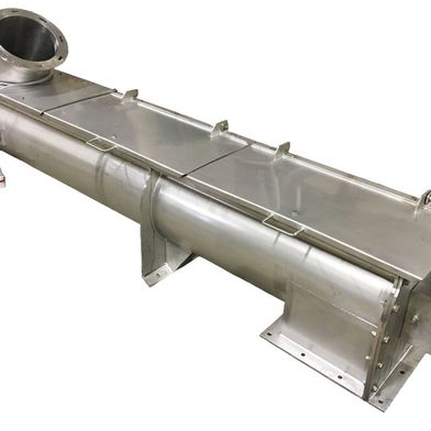 Atex-zertifizierter Schrägschneckenförderer aus Edelstahl  (Bild: Ajax Equipment)