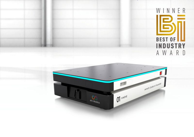 Die Transportplattform X Move ist in fünf verschiedenen Versionen für Nutzlasten von 150 bis 1.900 Kilogramm erhältlich, so EK Robotics. Drei Modelle können als Automated Guided Vehicle (AGV) oder Autonomous Mobile Robot (AMR) eingesetzt werden. (Bild: EK Robotics)