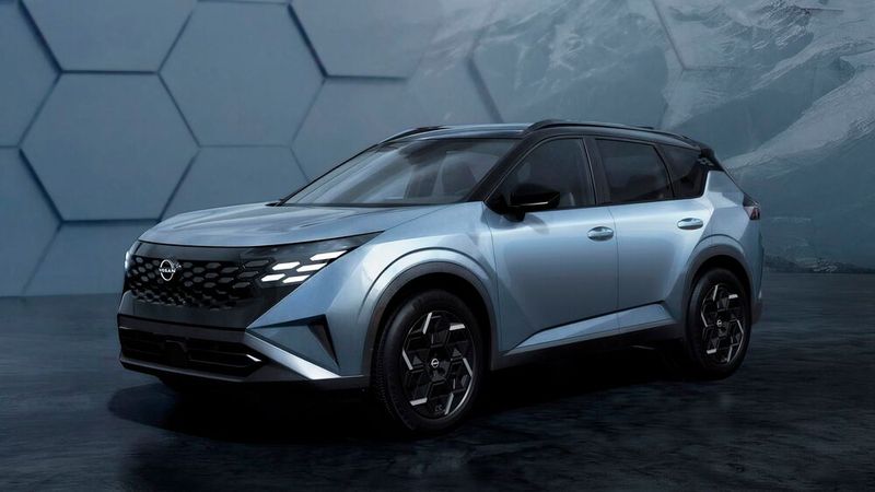 Nissan hat erste Bilder von der fünften Generation des X-Trail veröffentlicht, der in den USA als Rogue antreten wird.(Bild:  Nissan)