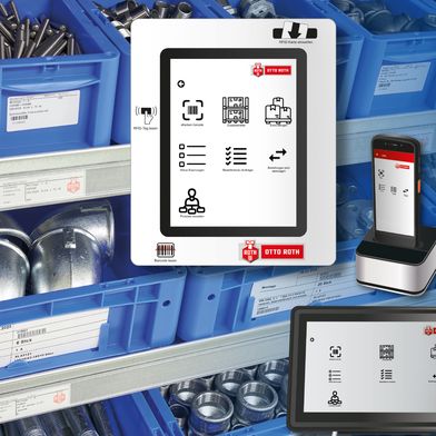 Die Versorgung mit C-Teilen über das RFID-Etiketten-System ist besonders effizient. Zur Auswahl stehen unterschiedliche Lösungen, die sich flexibel an die individuellen Abläufe des Anwenders anpassen lassen. (Bild: Otto Roth)