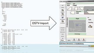 HMI-Software von Ferrocontrol unterstützt den Import von Teiledaten im DSTV-Format. (Bild: Ferrocontrol)