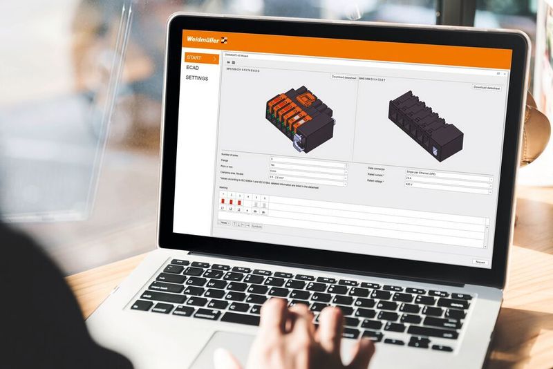 Bild 3: Der Weidmüller Configurator für OMNIMATE 4.0 unterstützt den durchgängigen Engineering Workflow von der Planung, der Projektierung, der Bestellung bis hin zur Dokumentation. (Weidmüller)