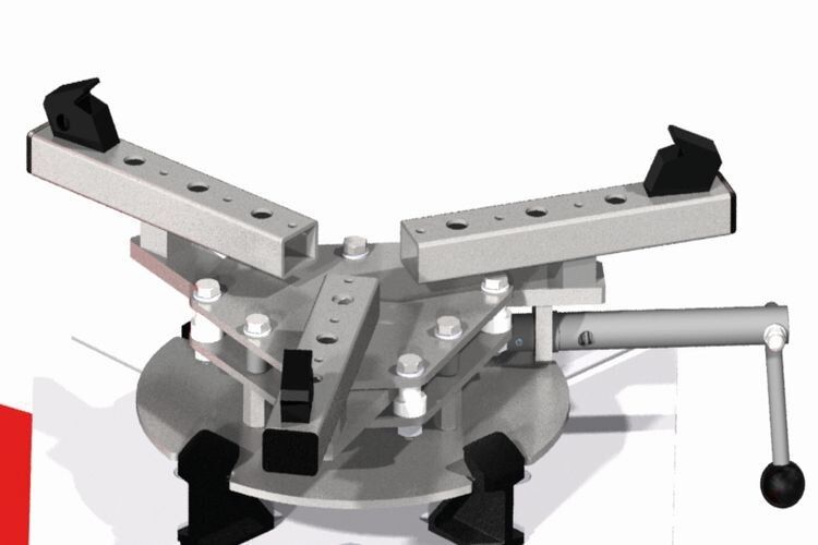 Das MFA kann auch auf den Drehteller einer normalen Montiermaschine aufgespannt werden. (Foto: Longus)