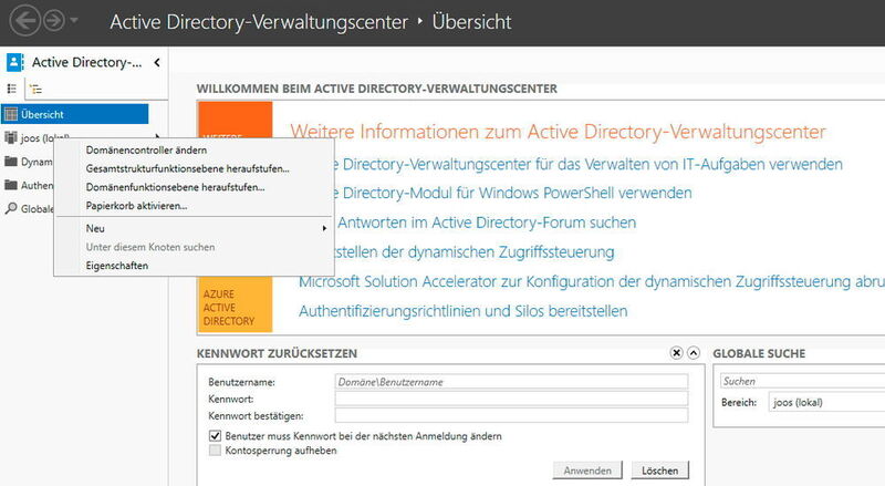 Der Papierkorb in Active Directory stellt eine wichtige Grundlage für das Wiederherstellen von Objekten dar. (Joos / Microsoft)