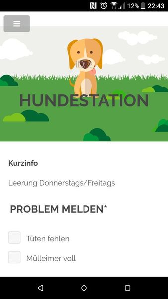 ... oder Probleme melden. (EineStadt)