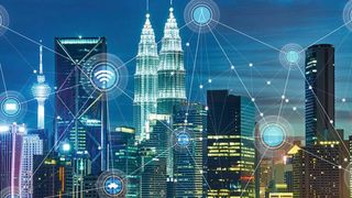Vernetzung im IoT: In den smart Cities werden je nach Anwendung unterschiedliche Funktechnologien eingesetzt (Bild: Clipdealer A59063953)