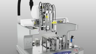 Die Dosiereinheit des 3D-Druckers von Infotech kann mit drei verschiedenen Dosierventilen arbeiten. (Infotech)