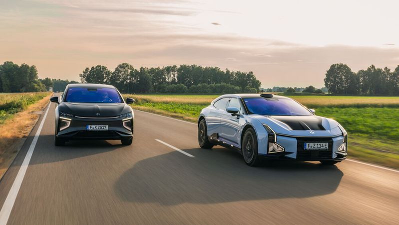 Hiphi bietet derzeit die beiden Modelle X und Z in Deutschland an. Beide kosten mehr als 100.000 Euro.(Bild:  Hiphi)