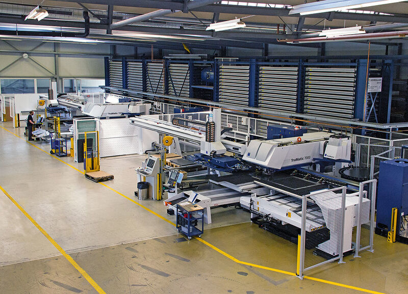 Bei der Hans Eberle AG steht seit August 2016 eine zweite Stanz- und Lasermaschine «TruMatic 7000» im Einsatz. (Hans Eberle)