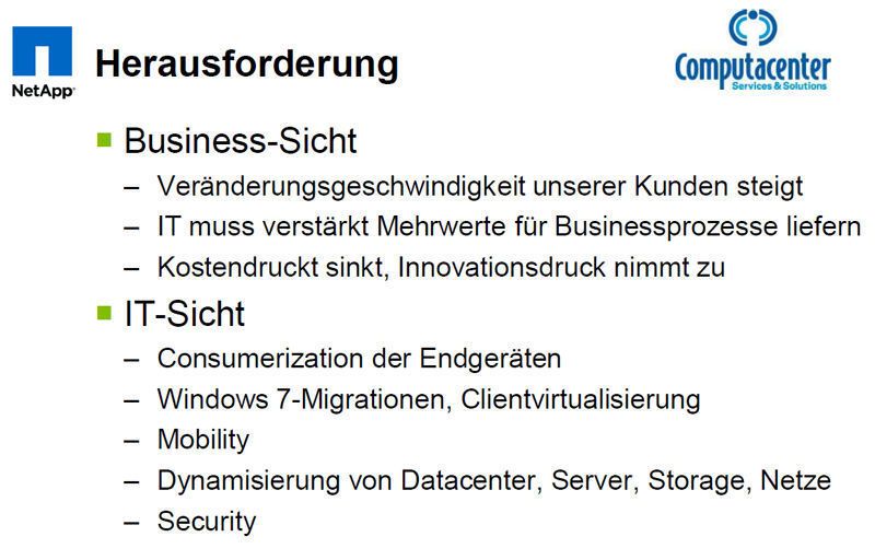 Abbildung 2: Die Herausforderungen für den IT-Provider; Bild: NetApp (Archiv: Vogel Business Media)