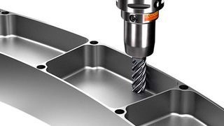 Die neuen HFS-Schaftfräser CoroMill Plura für ISO-S-Materialien von Sandvik Coromant eignen sich besonders für die Bearbeitung von Flugzeugbauteilen aus Titan- und Nickelbasislegierungen. (Sandvik Coromant)