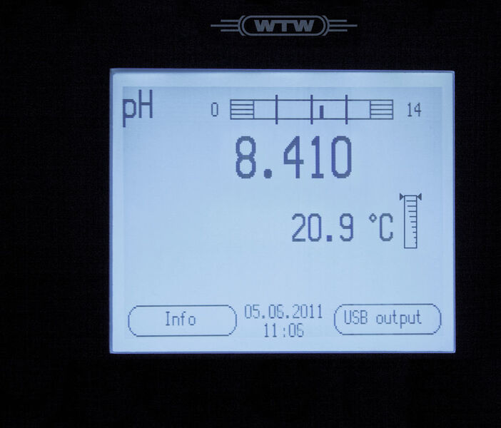 Abb. 1b: ... gepaart mit einem übersichtlichen Display die sichere und schnelle Aufnahme von Parametern wie pH, Leitfähigkeit oder gelöstem Sauerstoff. (Bild: WTW) (Bild: WTW)