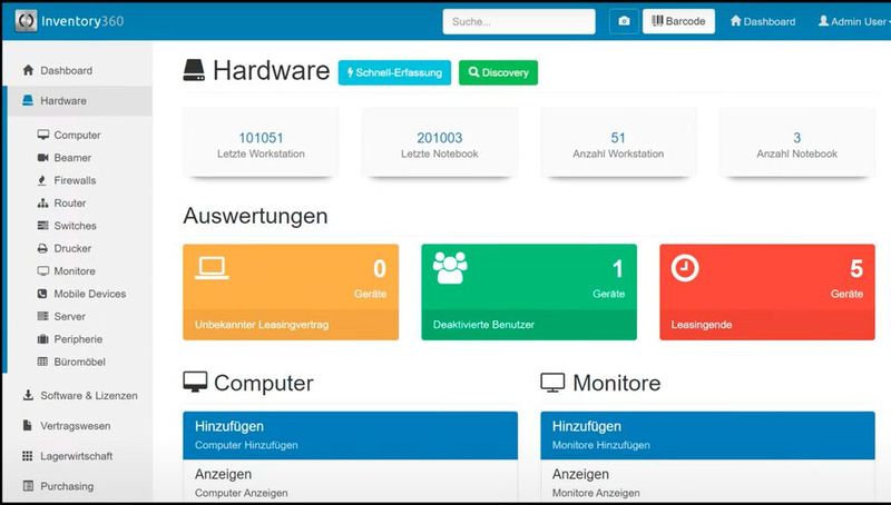 Inventarisieren von Hardware mit Inventory360. (Bild: Joos - EntekSystems)