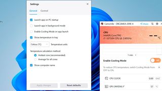 Das Tool „Camomile“ kann Windows-PCs kühlen.  (Bild: Thomas Joos)