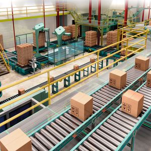 Die Wege zum Kunden werden künftig kürzer sein, das hat auch Einfluss auf die Logistik. Im Bild das Layout einer Verpackungsanlage von der Barry-Wehmiller Design Group.