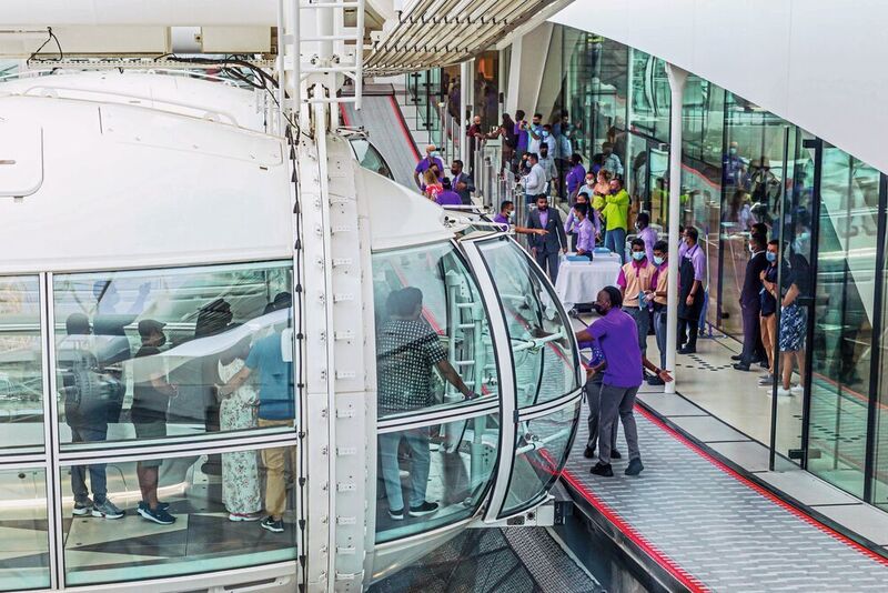 Die Sunkid-Anlage erhöht die Kapazität um 30 Prozent auf 1750 Besucher pro Stunde. (Ain Dubai / Charles Verghese)