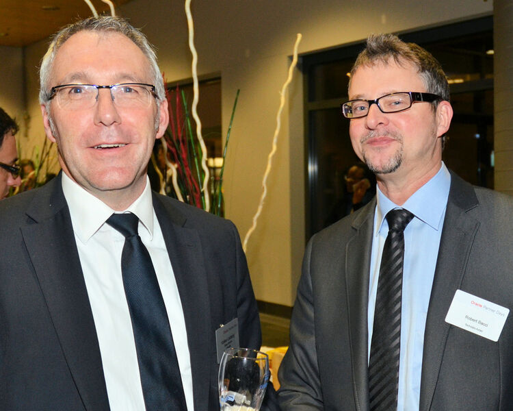 Volker Leblang (Oracle) und Robert Bacci (Tech Data Azlan). (Bild: Michael Hase / IT-BUSINESS)