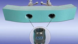 Sichere Konstruktion gegen Beschädigungen an Gepäckwagen: Tubus-Strukturdämpfer, Typ TA 40-16, und drei Dämpfungsplatten ACE-SLAB SL-030 unterschiedlicher Stärke.  (Bild: ACE, Bibus)