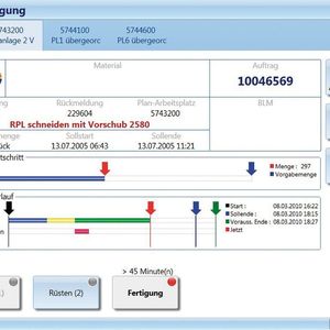 Durch eine Integrationssoftware lassen sich sämtliche produktionsrelevanten Informationen von unterschiedlichen Fertigungssystemen und -prozessen erfassen und grafisch darstellen. Bild: Membrain
