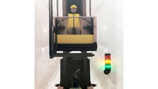 „Eloprotect“ warnt Mitarbeiter mit visuellen und akustischen Signalen. (Elokon)