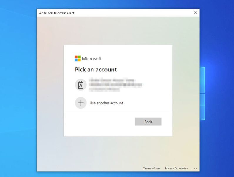 Anmelden eines Clients mit dem Global Secure Access-Client.  (Bild: Joos - Microsoft)