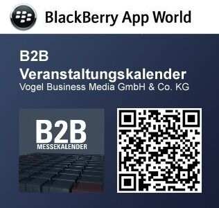 Blackberry: Als Business-Anwendung darf der B2B-Veranstaltungskalender auch auf dem Blackberry nicht fehlen. Rufen Sie auf ihrem Gerät die Blackberry App World auf und wählen Sie im Hauptmenü den Punkt „Barcode Scannen“. (Archiv: Vogel Business Media)