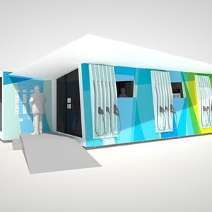 Elektrofahrzeugnutzern soll die Charge-Lounge vom Fraunhofer IAO ein ähnliches Erlebnis bieten.