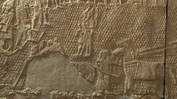 Ein Relief aus dem Britischen Museum. (Artec Group und CyArk)