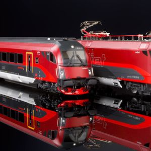 Kaum vom Original zu unterscheiden ist der Railjet als fein detailliertes Eisenbahnmodell von Roco im Maßstab 1:87.