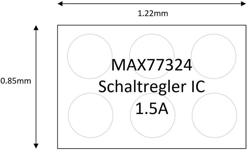 Bild 3: Schaltregler MAX77324 in extrem kleiner Gehäuseform.