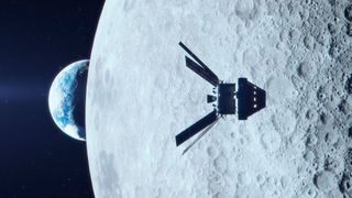 This is how NASA envisions the approach to the Moon's surface with the planned Orion spacecraft as part of the Artemis mission. The fourth module for Orion comes from the Airbus plant in Bremen and is scheduled to be shipped to Florida in mid-November 2025. (Image:NASA)