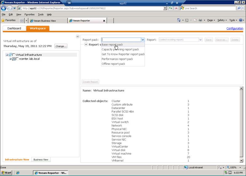 Der Reporter umfasst eine Vielzahl an Standardberichten. Der Anwender kann sich seinen benötigten Bericht aber auch sehr einfach selbst zusammenstellen. Dabei kann er auf nahezu alle Beschreibungselement zurückgreifen. Für die virtuellen Maschinen sind diese beispielweise über 300 Einträge. Sie werden als Objekte bezeichnet. Für einen ESX-Host bestehen circa 100 unterschiedliche Beschreibungsmerkmale. Bild: Baumeister (Archiv: Vogel Business Media)