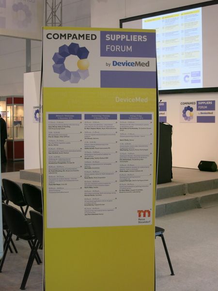 Die Compamed wird von zwei Fachforen begleitet: dem Compamed High-Tech Forum in Halle 8a und dem Compamed Suppliers Forum in Halle 8b. (Bild: Schäfer)