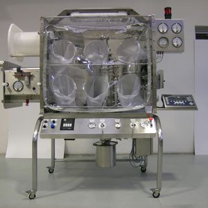 Halbflexibler Isolator für die Mikronisierung und Einwaage