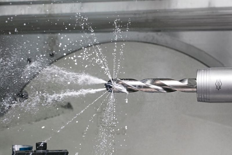 Sonderwerkzeug von Mapal zur Fertigung von Bohrkronen für die Bergbauindustrie. Der Einsatz von Dualcys erübrigt den sonst erforderlichen Einsatz von Lösemitteln zum Entfetten und anschließenden Verkleben der Bauteile  (Henkel, CAS004)