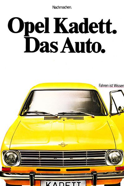 Lange bevor Volkswagen auf die Idee kam, erfand das Opel-Marketing den Claim „Das Auto“. (Bild: Opel)